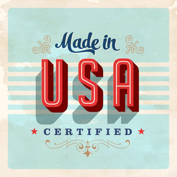 Made in USA label - Vector EPS10. Grunge effects can be removed