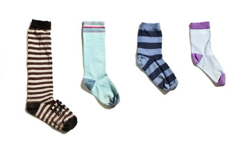 old socks, isolated on white background