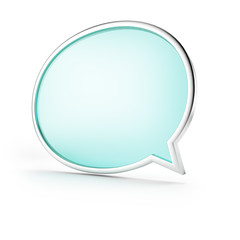 Abstract glossy speech bubble