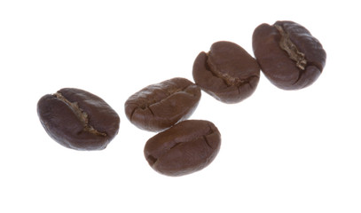coffee beans isolated on white background