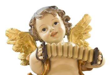 Little angel with accordion