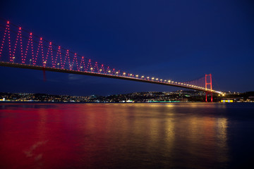 Fototapeta na wymiar Bosfor Most na Stambuł Turcja