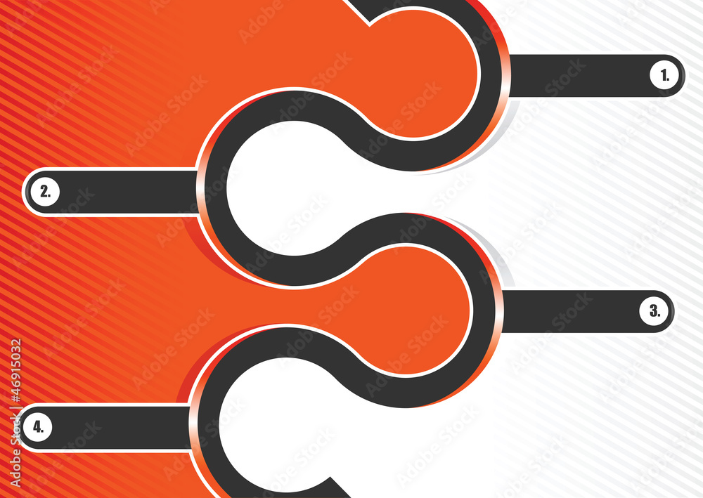 Poster orange abstract vector retro background