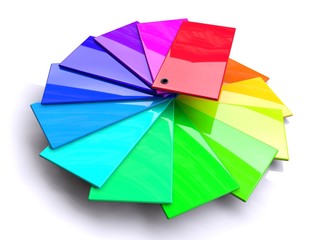 Fächer mit Farbtafeln