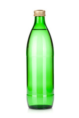 Glass bottle of sparkling water