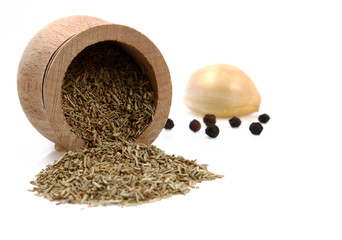 Rosemary dried and scattered