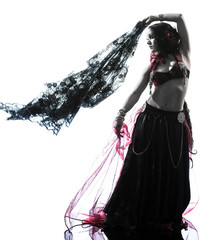 arabic woman belly dancer dancing