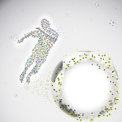 Grunge soccer colorful poster eps10 vector illustration