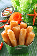 Crispy Chinese Traditional Spring rolls food