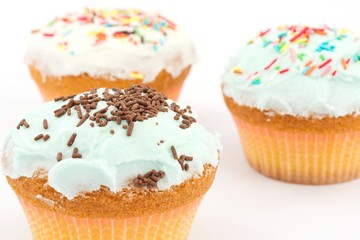 Cupcakes con crema la burro