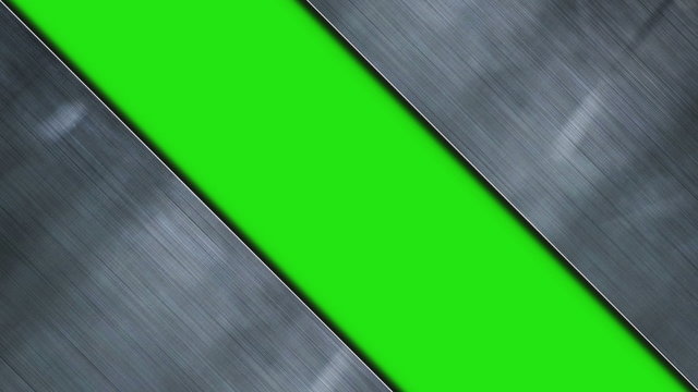 Metal Door Diagonal, with Green Screen - HD1080