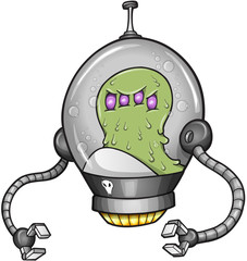 Alien Guerrier Soldat Robot Cyborg Vecteur