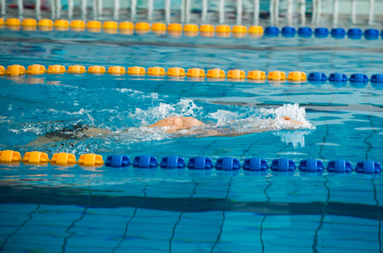 swimming during a competition