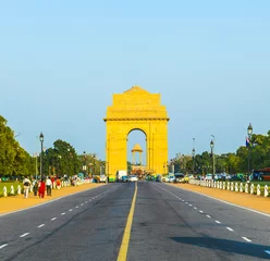 Wandcirkels aluminium India Gate, New Delhi, India © travelview