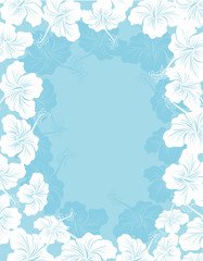 Hibiscus flower frame
