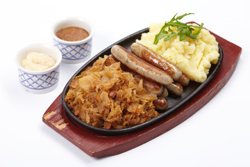 sausage with cabbage