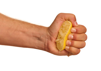 Fototapeta premium Hand with lemon