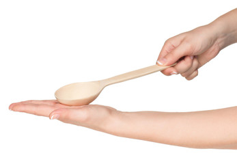 Hand with spoon