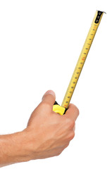 Hand with tape measure