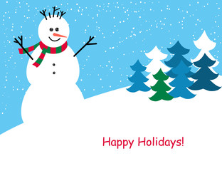 Christmas and new year greetings card