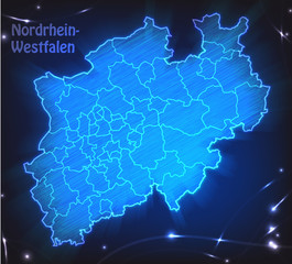 Karte von Nordrhein-Westfalen