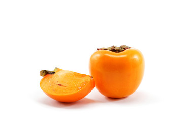 Persimmon isolated on white background.