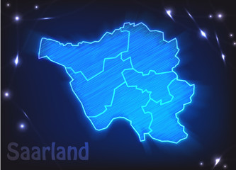 Karte von Saarland