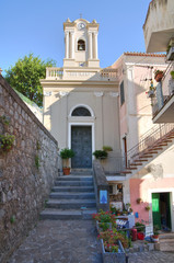 Fototapeta na wymiar Kościół Najświętszej Marii Panny z Porto Salvo. Maratea. Basilicata. Włochy.