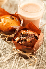cakes with chocolate