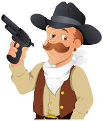 Cowboy - Illustration de caractère vectoriel