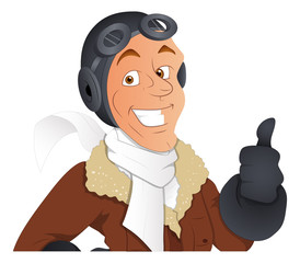Pilot - Vector Character Illustration © VectorShots
