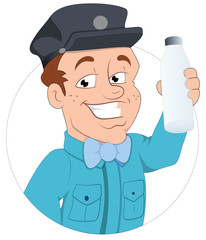 Milkman - Vector Character Illustration