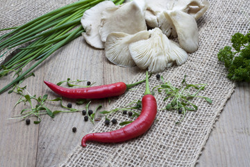Farmer's Market - Organic oyster mushroom with chili & pepper