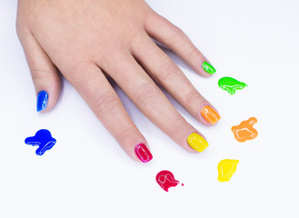 Colorful nails