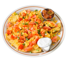 Plate of Nachos with Cheese
