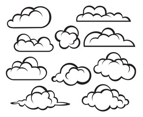 set of clouds
