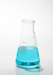 chemical solvent in beaker