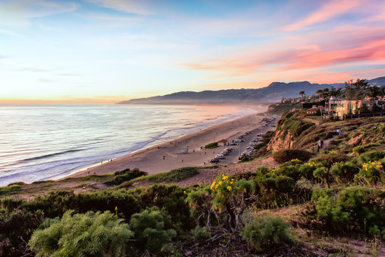 Fototapeta Sunset Over Santa Monica Bay