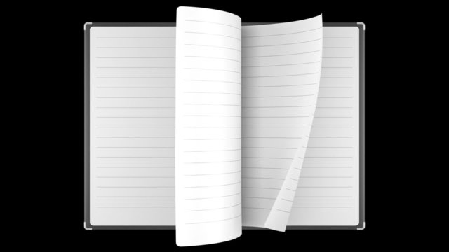 isolated spiral notepad