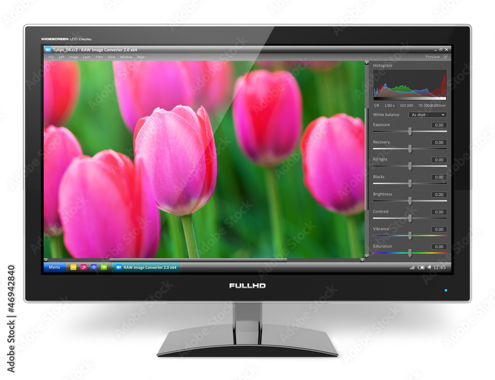 Aufkleber TFT LCD monitor with photo editing software