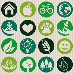 Vector green seamless pattern