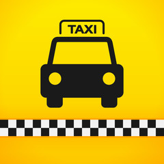 Taxi Cab Symbol on Yellow