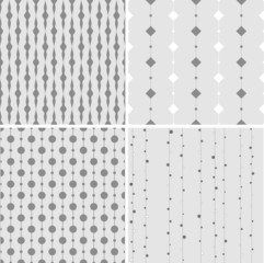Seamless pattern with squares and circles on lines