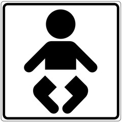 Schild wei&szlig; - Wickelraum