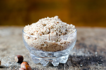Ground hazelnuts
