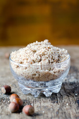 Ground hazelnuts