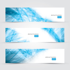 Three abstract business banner backgrounds vector eps10