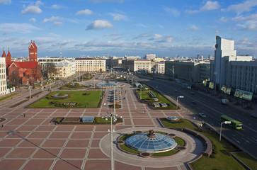 Minsk central square view, Belarus