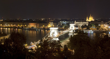Fototapeta premium Chains Bridge in Budapest (Hungary)