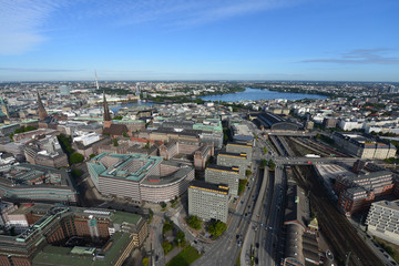 Innenstadt Hamburg, Alster, Kontorhausviertel, Luftbild, Hamburg